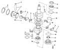 1974 70 - 70472M Crankshaft & Piston parts diagram