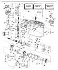 1994 140 - E140TLERK Gearcase 120TL, 125ESX, & 140TL parts diagram