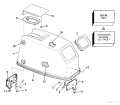 1994 40 - E40RLERE Engine Cover Evinrude Rope Start only parts diagram