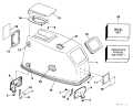 1994 40 - E40RLERE Engine Cover Johnson Rope Start only parts diagram