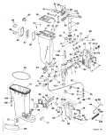 1994 40 - E40RLERE Exhaust Housing & Stern & Swivel Bracket parts diagram