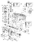 1996 105 - E150JLEDB Gearcase Std. Rotation - 20 150SL, EL, 175SL & all 25 parts diagram