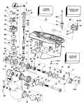 1996 105 - E150JLEDB Gearcase Counter-Rotation parts diagram