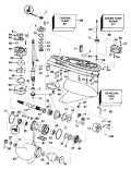 1996 105 - E150JLEDB Gearcase Standard Rotation - GL Models parts diagram