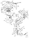 1997 25 - BE25ARLEUR Midsection Power Trim & Tilt parts diagram