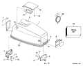 1997 40 - HE40RLEUC Engine Cover Johnson - Electric Start only parts diagram