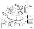 1998 105 - SE105WRPXV Engine Cover 105WRP Models parts diagram