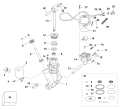 AA Models 225 - DE225CXAAB Trim & Tilt Hydraulic Assembly all V6 & 25 In. V4 Models parts diagram