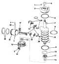 1980 85 - J85MLCSA Crankshaft & Piston parts diagram