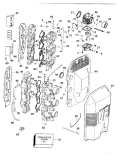 1994 175 - J175NXERV Carb. & Intake Manifold 150/175 A or C Model Suffix parts diagram