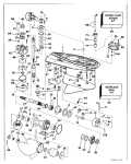 1994 225 - J225PXERK Gearcase Standard Rotation - 25 In. & 30 In. Models parts diagram