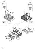 1998 Touring - LE Cylinder, Exhaust Manifold (377, 443) parts diagram